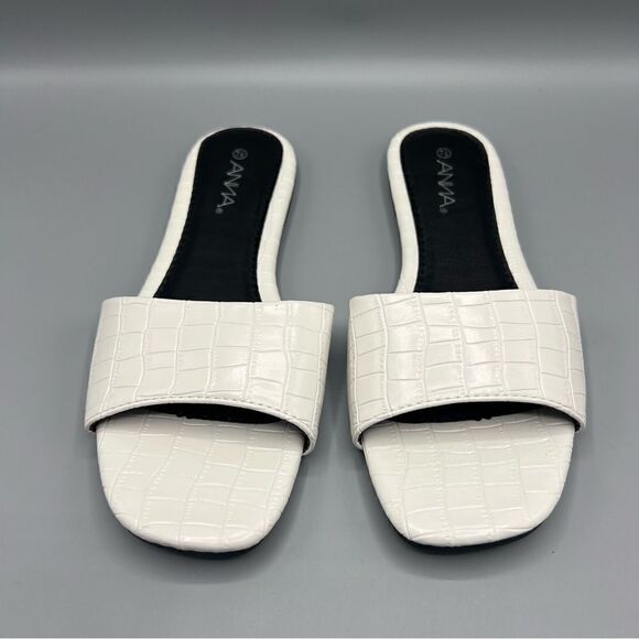 Anna Croc Print Slide Sandals - Picture 2 of 5